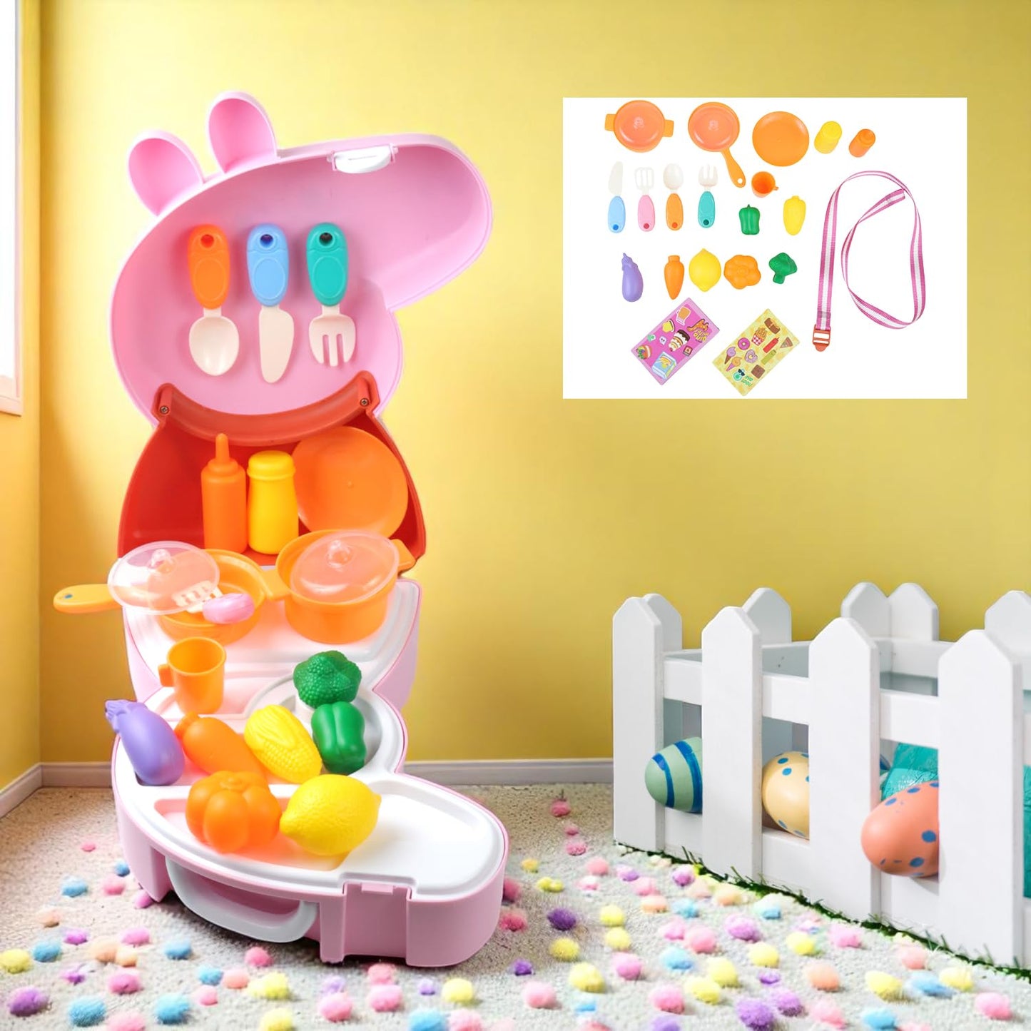 Peppa Pig Kitchen Playset with 20+ Accessories