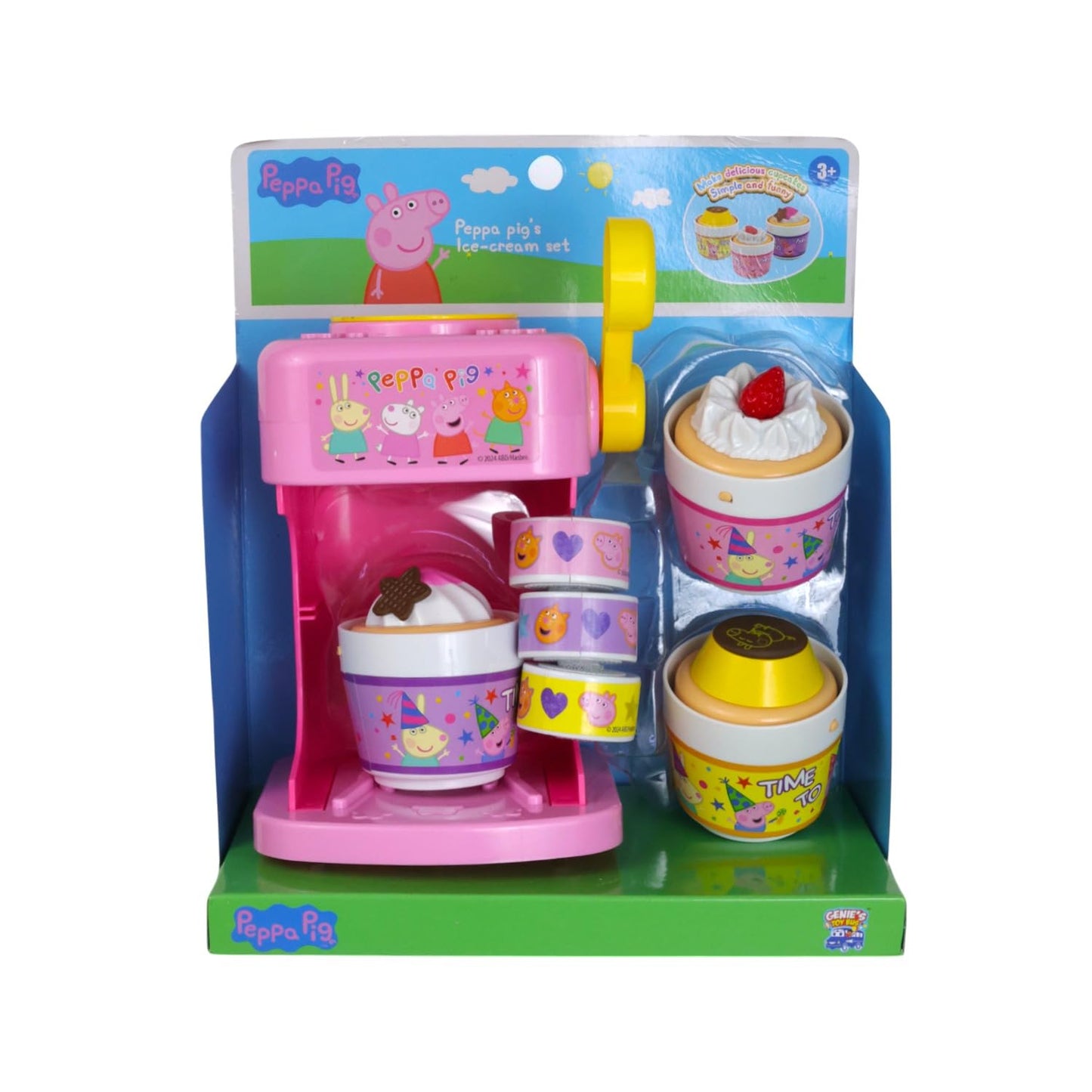GENIE'S TOY BUS - Peppa Pig Cup Cake Playset with Accessories | Fun Pretend Play for Boys & Girls | Includes Peppa Dessert & Accessories | Ages (3+)