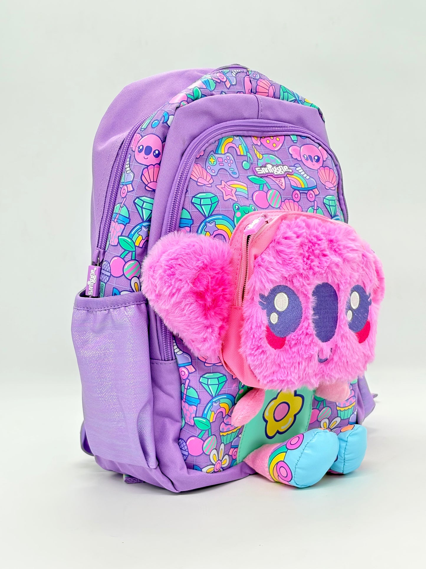 Smiggle Purple Soft Phurr Junior School Bag