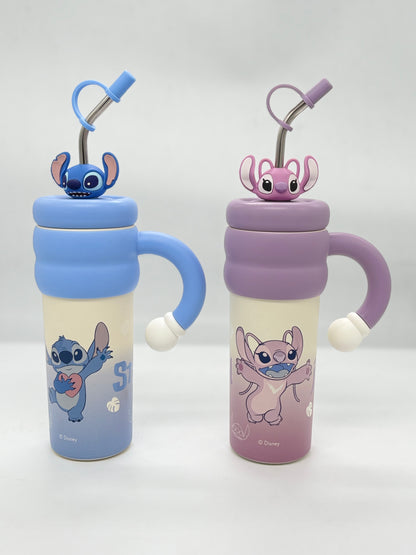 Disney Stitch and Angel Insulated Tumbler 850ml with Straw