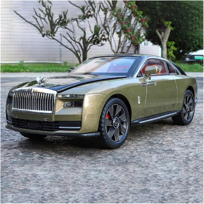 Diecast 1:24 Scale Alloy Luxury Coupe Car Model with Umbrella & Rotating Steering Wheel