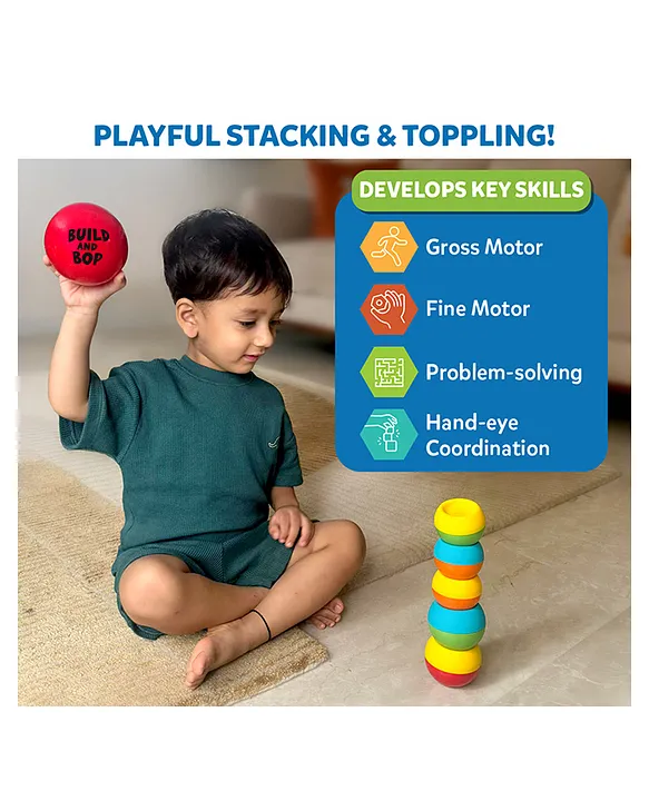 Skillmatics Build & Bop 5 Wobbly Pieces And 1 ball