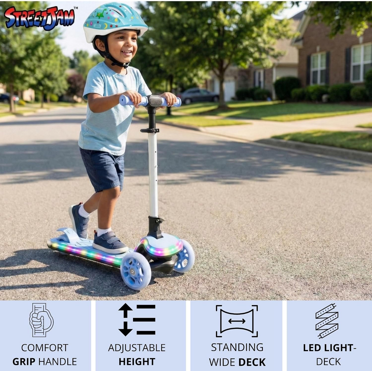 StreetJam Blinkie LED Deck Kids Scooter