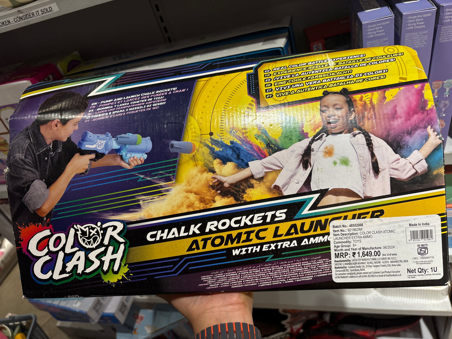 COLOR CLASH ATOMIC LAUNCHER with EXTRA AMMO