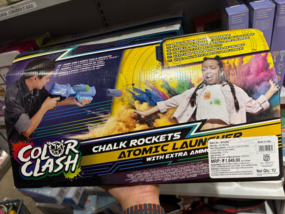 COLOR CLASH ATOMIC LAUNCHER with EXTRA AMMO