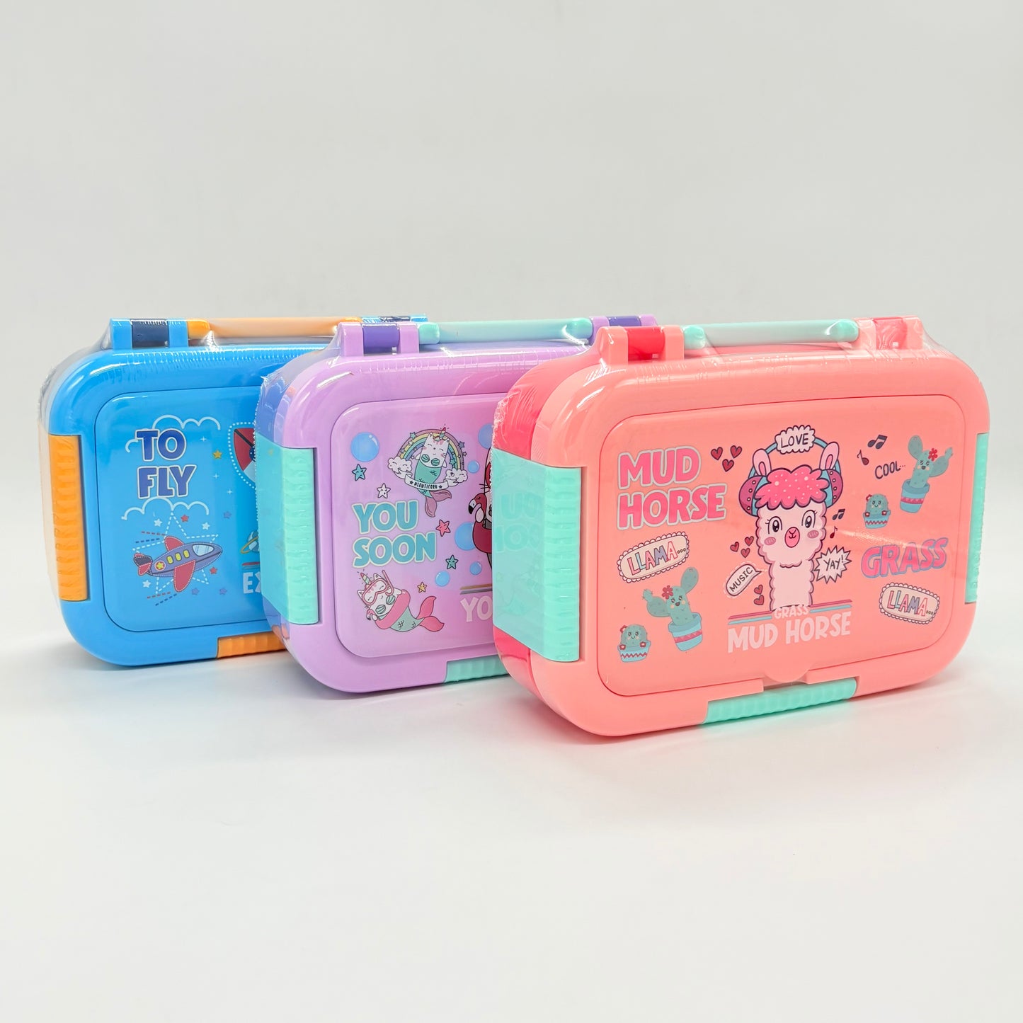 Doodle Suitcase Steel Lunch Box 680 ml