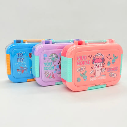 Doodle Suitcase Steel Lunch Box 680 ml