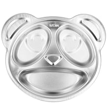 Panda Shaped Stainless Steel Divided Food Plate