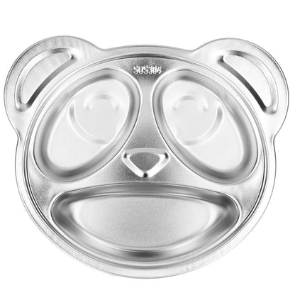 Panda Shaped Stainless Steel Divided Food Plate