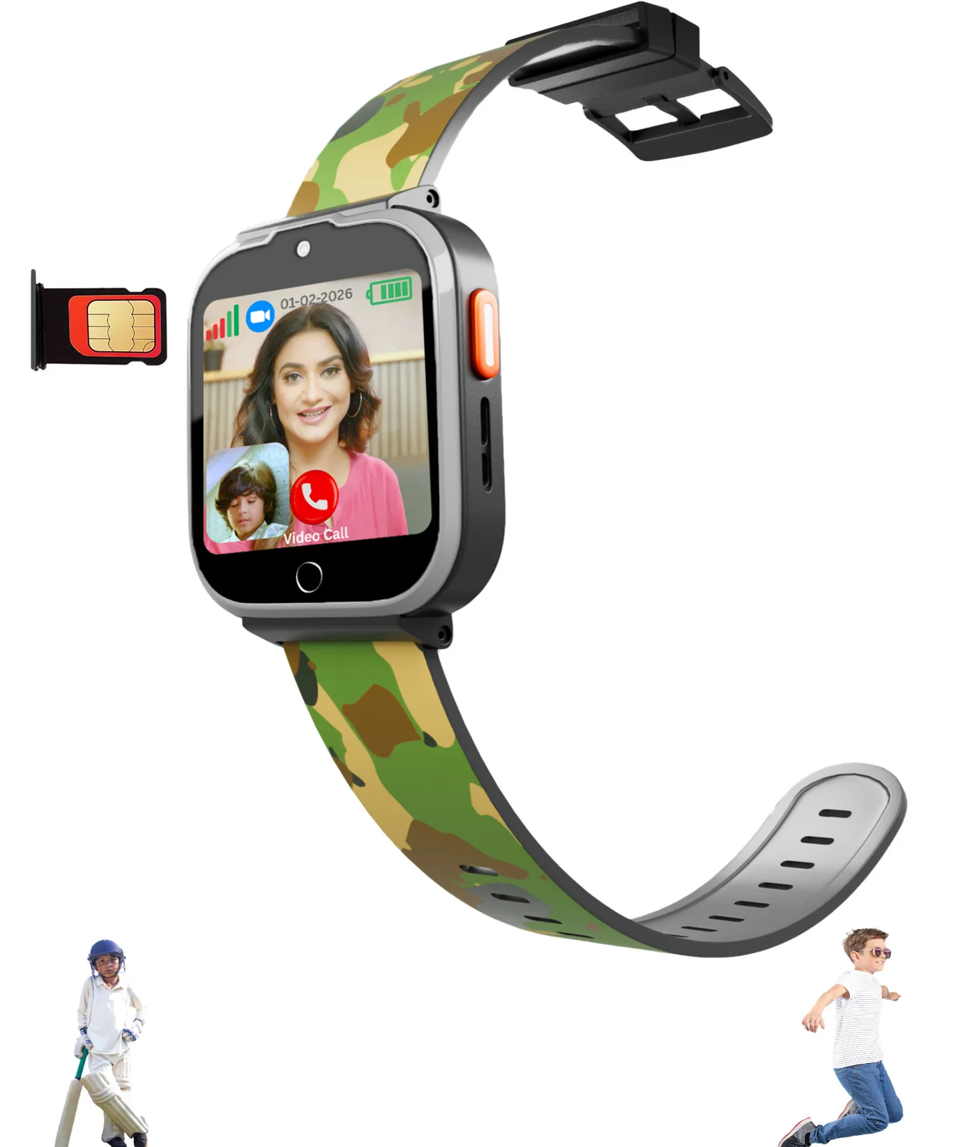 Spiky Cyclops 4g Voice Calling Kids Smartwatch