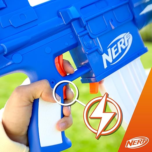Nerf Fortnite Blue Shock Blaster, 10-Dart Clip, 10 Elite Nerf Darts, Includes Bonus Code to Unlock The Beat Wrap in The Game, Motorized Dart Blaster