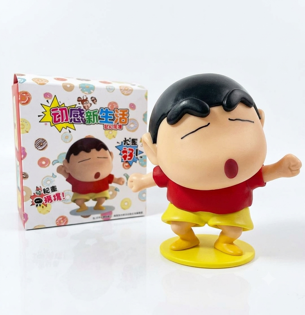 Crayon Shinchan Character Toy - Pull Back Car, Tricycle and Bobble Figure