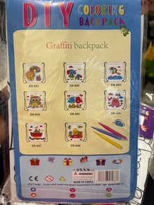 DIY Colouring Drawstring Backpack with Markers