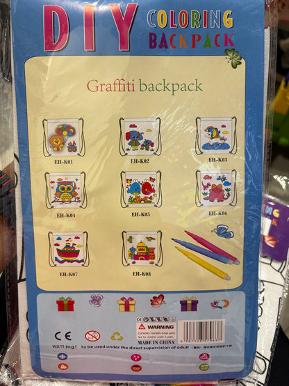 DIY Colouring Backpack EC