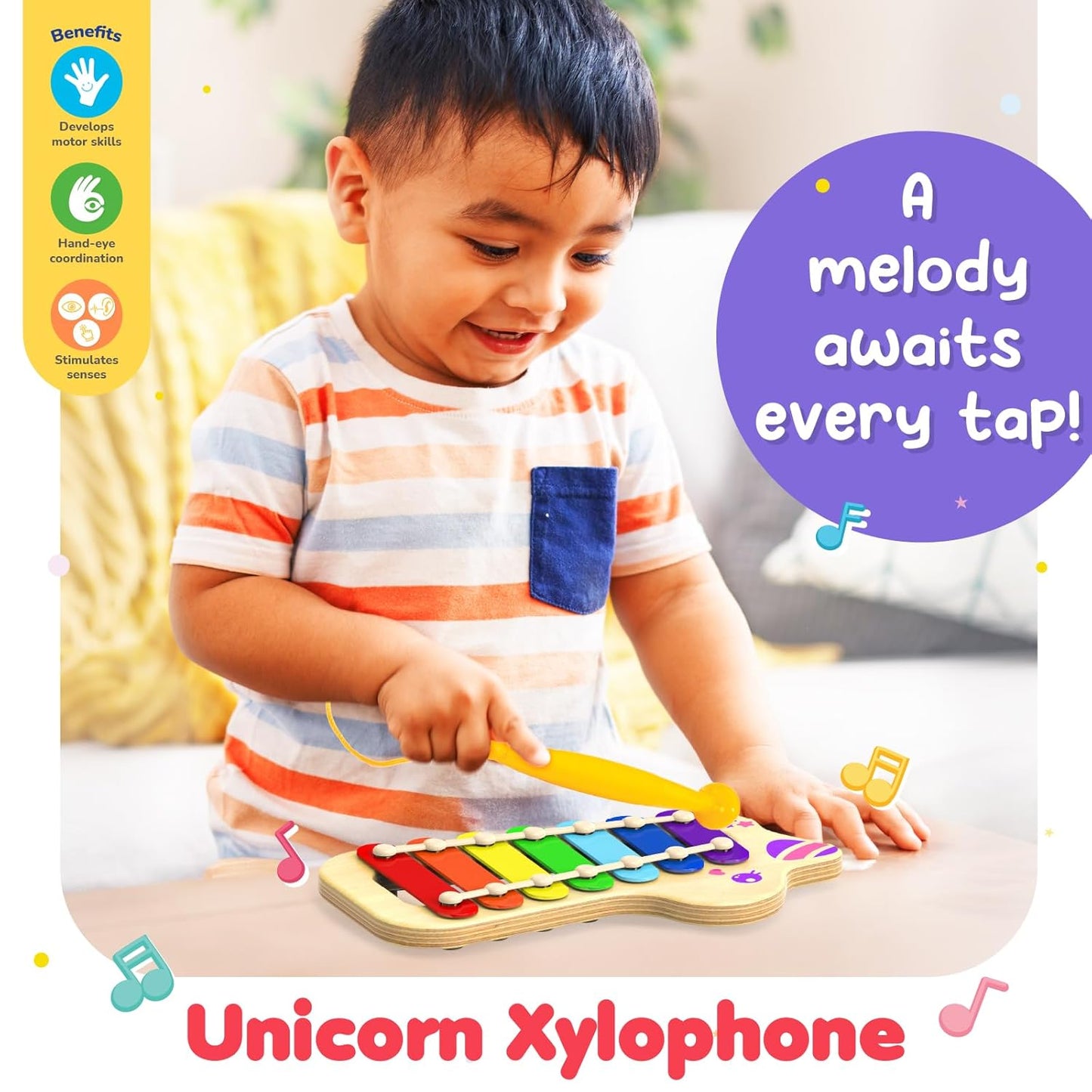 Funskool Giggles Unicorn Xylophone Musical Toy