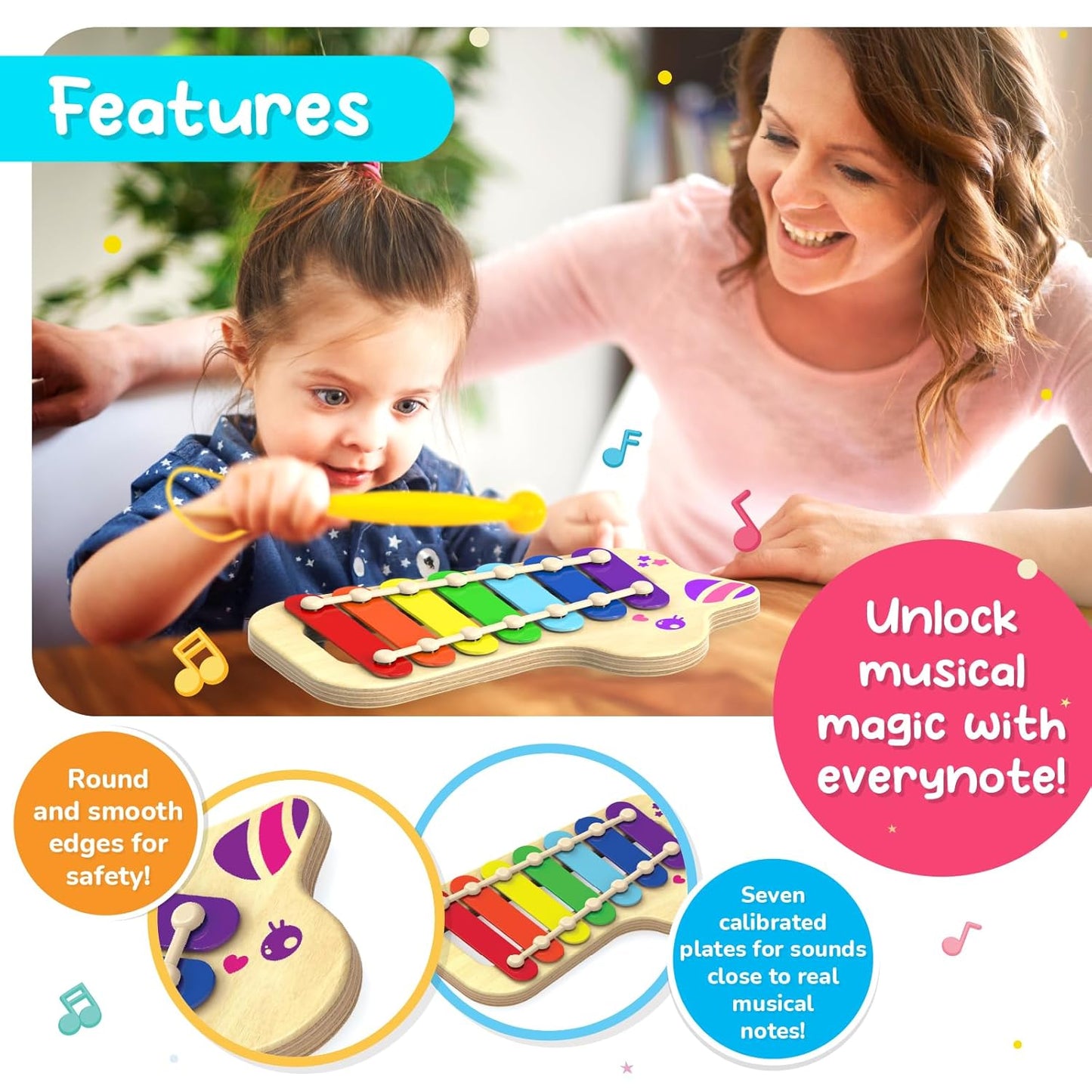 Funskool Giggles Unicorn Xylophone Musical Toy