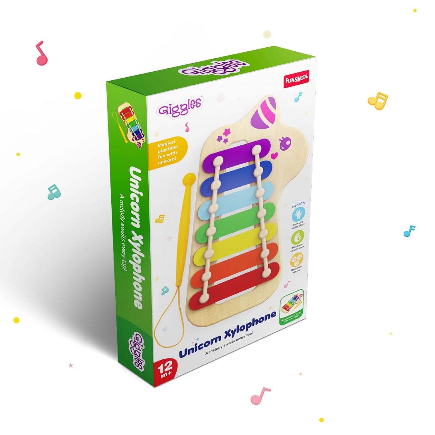 Funskool Giggles Unicorn Xylophone Musical Toy