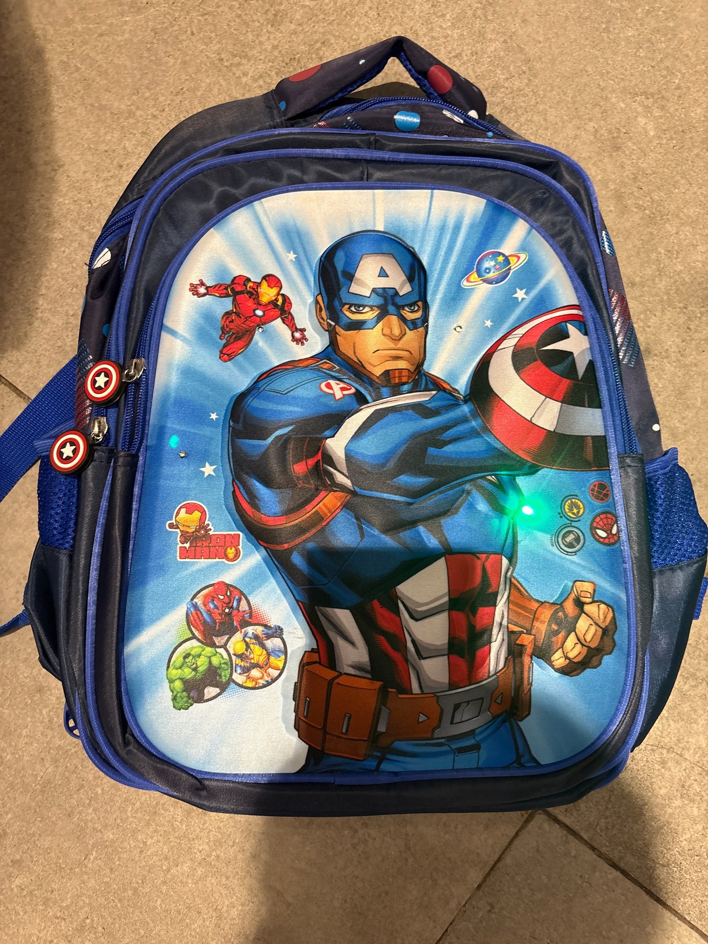 TMS 5741 Captain America 3D SCHOOL BAG with light