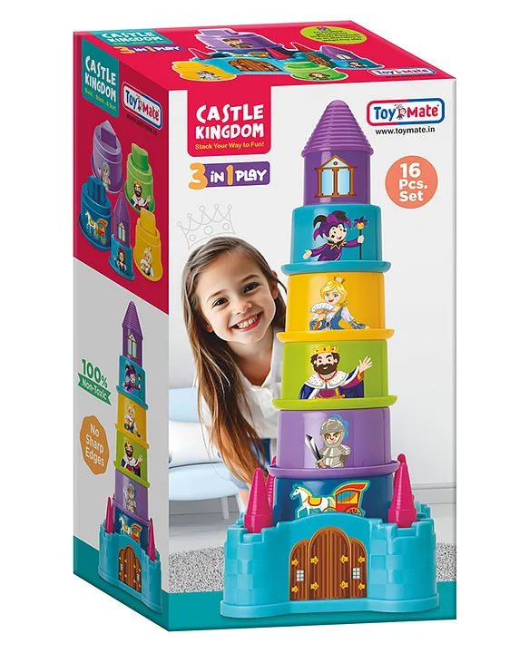 Toymate Castle Kingdom 3-In-1 Stack,Build And Sort Toy Set