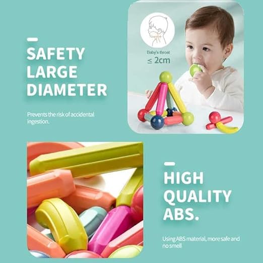 Light Magnetic Sticks Building Blocks 36 PCS-Multicolour