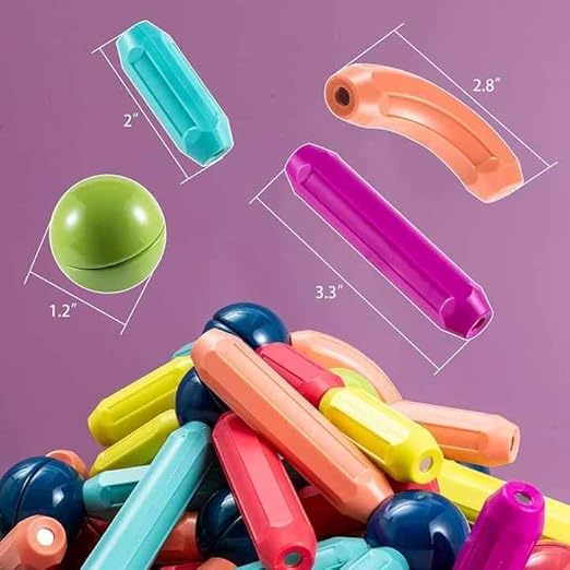 Light Magnetic Sticks Building Blocks 36 PCS-Multicolour