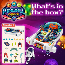 Space Pinball Tabletop Game with Marble Launcher & Bonus Zones