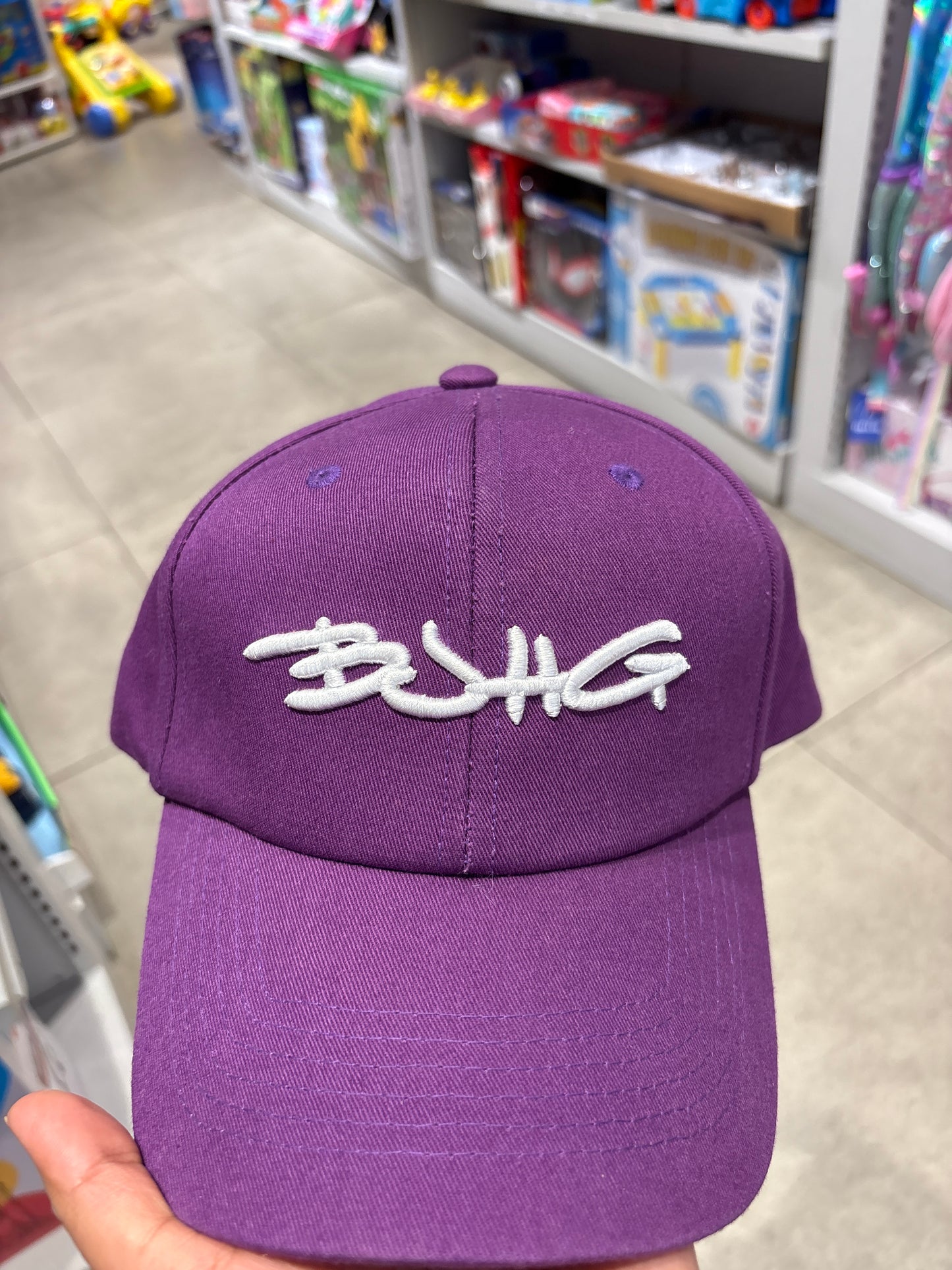 Lettered Baseball Cap Purple