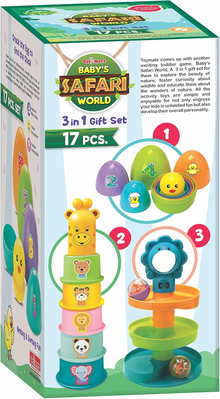 Toymate Baby's Safari World 3-In-1 Gift Set