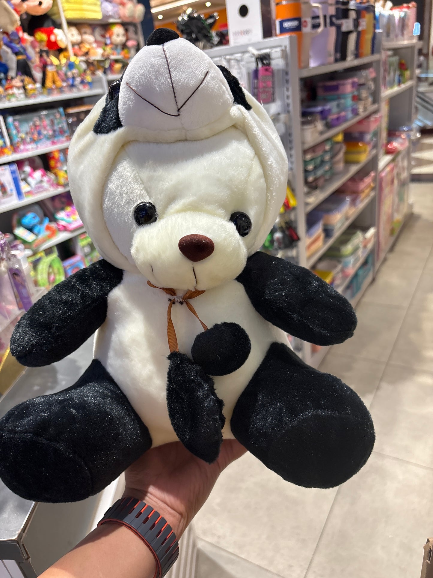 Panda with Removable Hoodie Plush Stuffed Toy 30cm