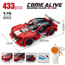 DIY RC Super Car Building Block Set - 433 Pieces with 2.4GHz Remote Control