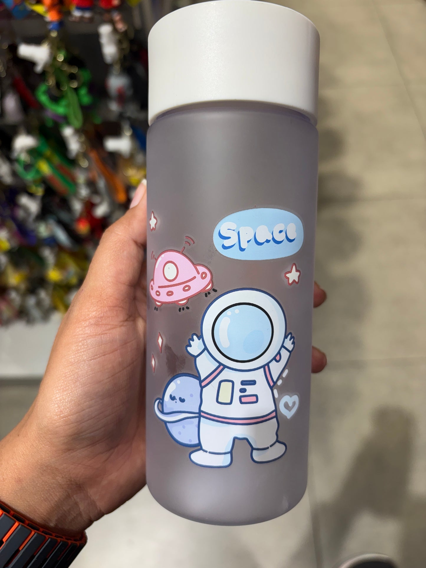 500ML PRINTED FLORAL PLASTIC BOTTLE