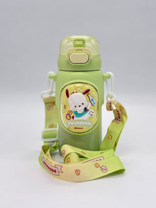 Pochacco Kids Straw Water Bottle 460ml with Strap