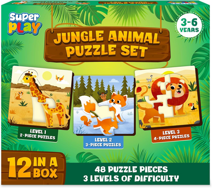 Super Play Jungle Animal Puzzle Set
