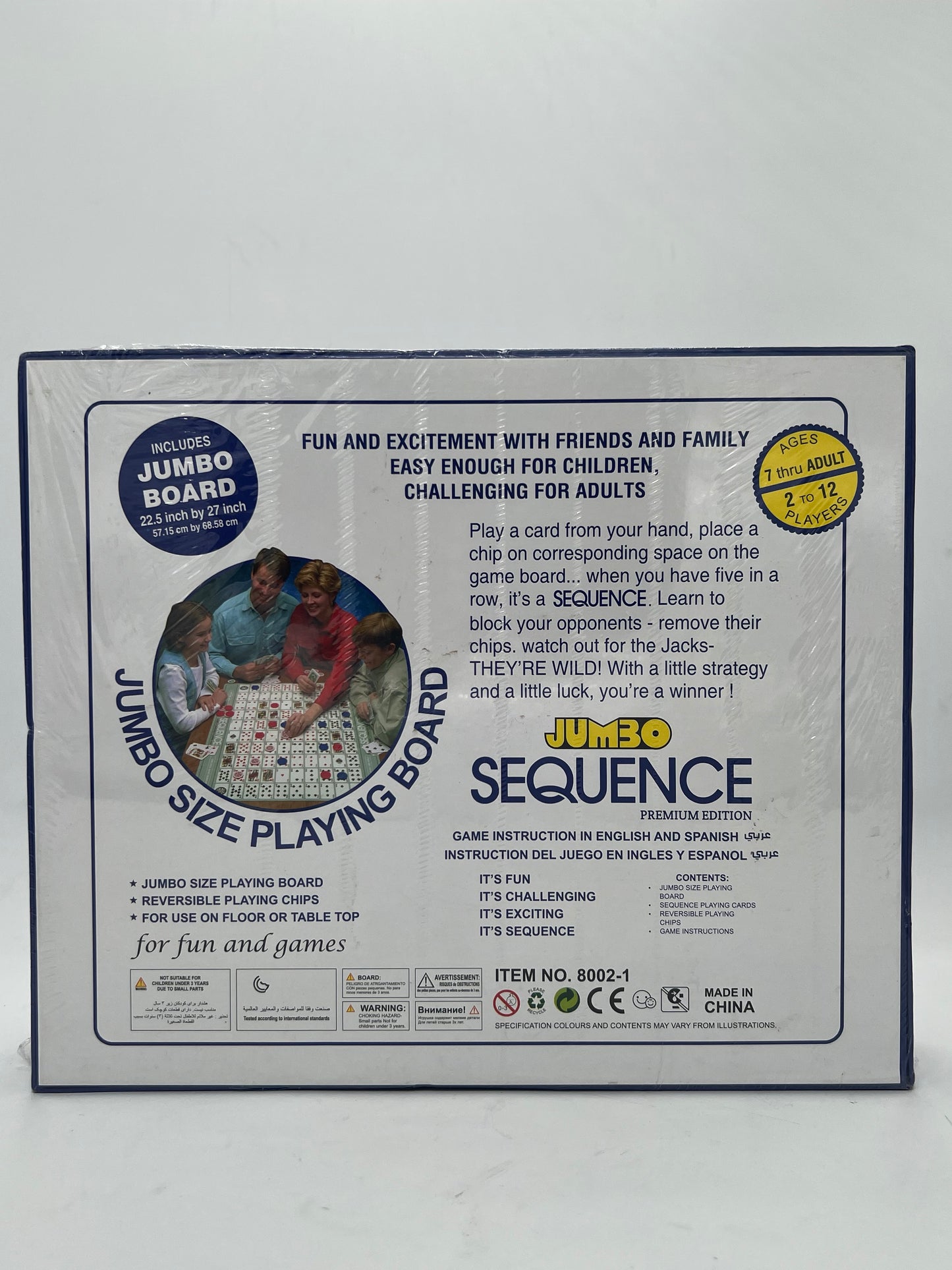 Jumbo Sequence Strategy Board Game – Family & Party Game (7+ Years)