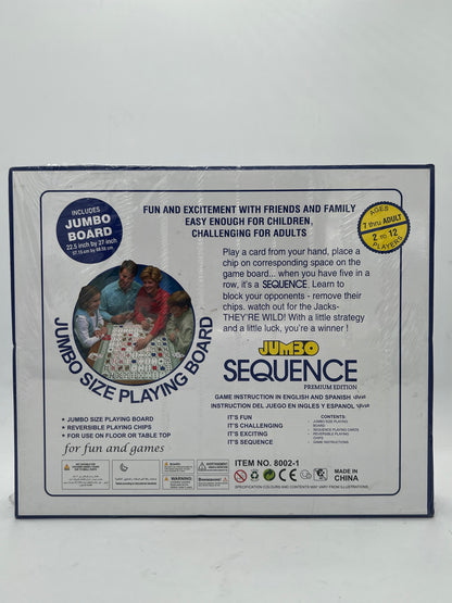 Jumbo Sequence Strategy Board Game – Family & Party Game (7+ Years)
