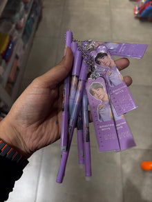BTS Bangtan Boys Blue Gel Pen with Ruler