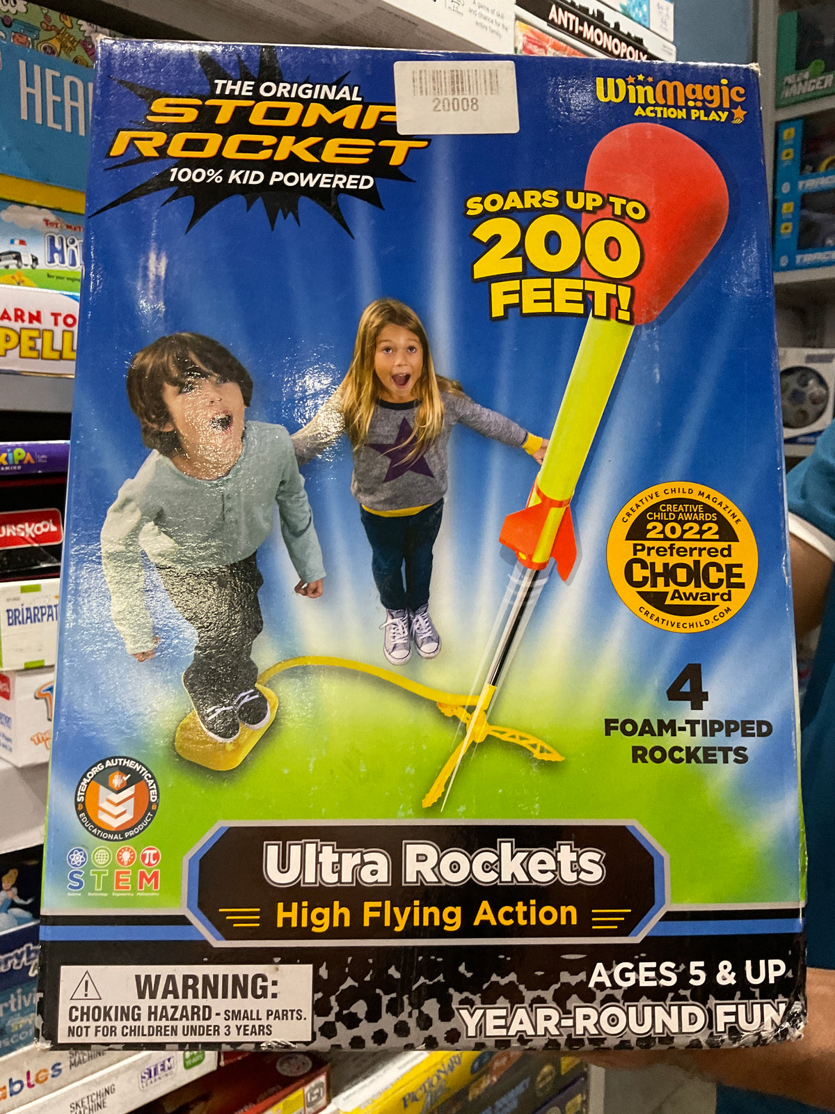 Pump Rockets Kid Stomp Rocket Ultra - Kid Powered Outdoor Rocket Launcher, Soars 200 ...