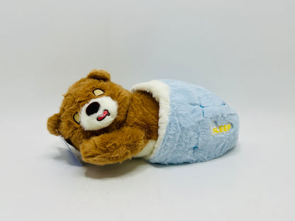Sleeping Bear with Snoring Sound 30 cm Soft Toy