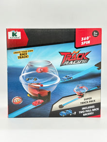 Racing Track 14 Piece Set ,360- Degree Spin And Two Pull Back Cars