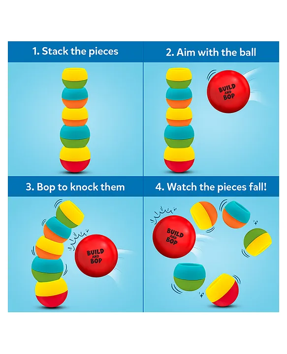 Skillmatics Build & Bop 5 Wobbly Pieces And 1 ball