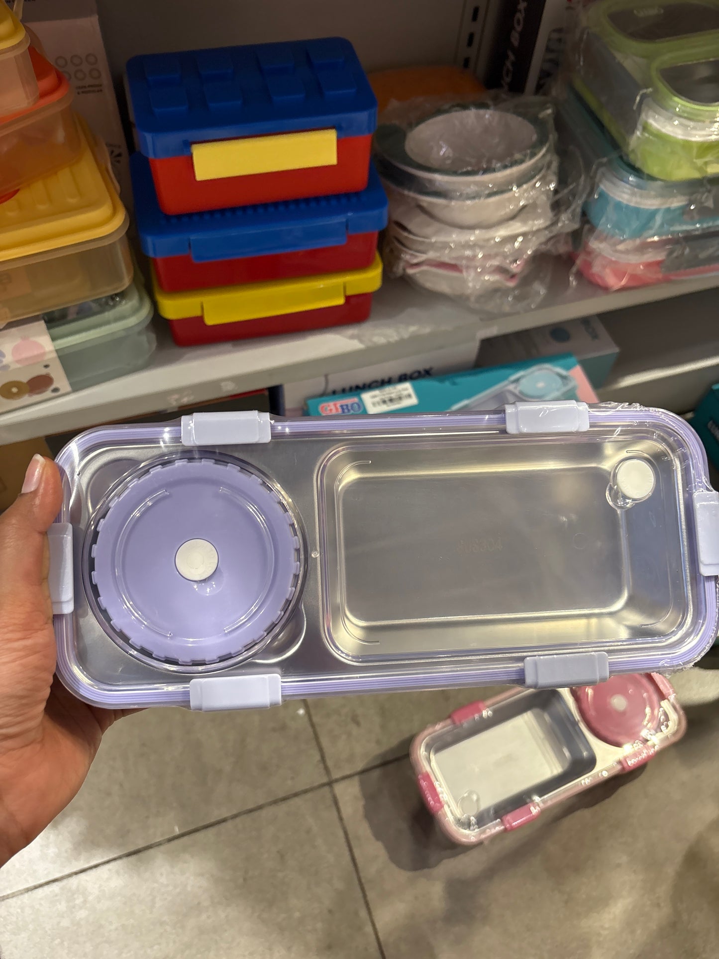 GIBO Steel Lunch Box with Bowl – 600ml+150ml