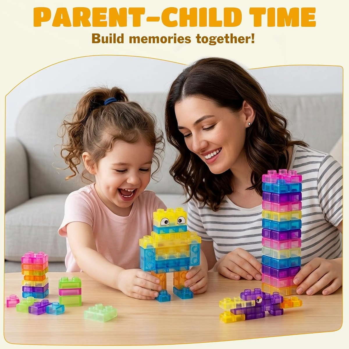 Magic Gummy Bloc – Super Soft Sensory Building Blocks Set (60 Pcs)