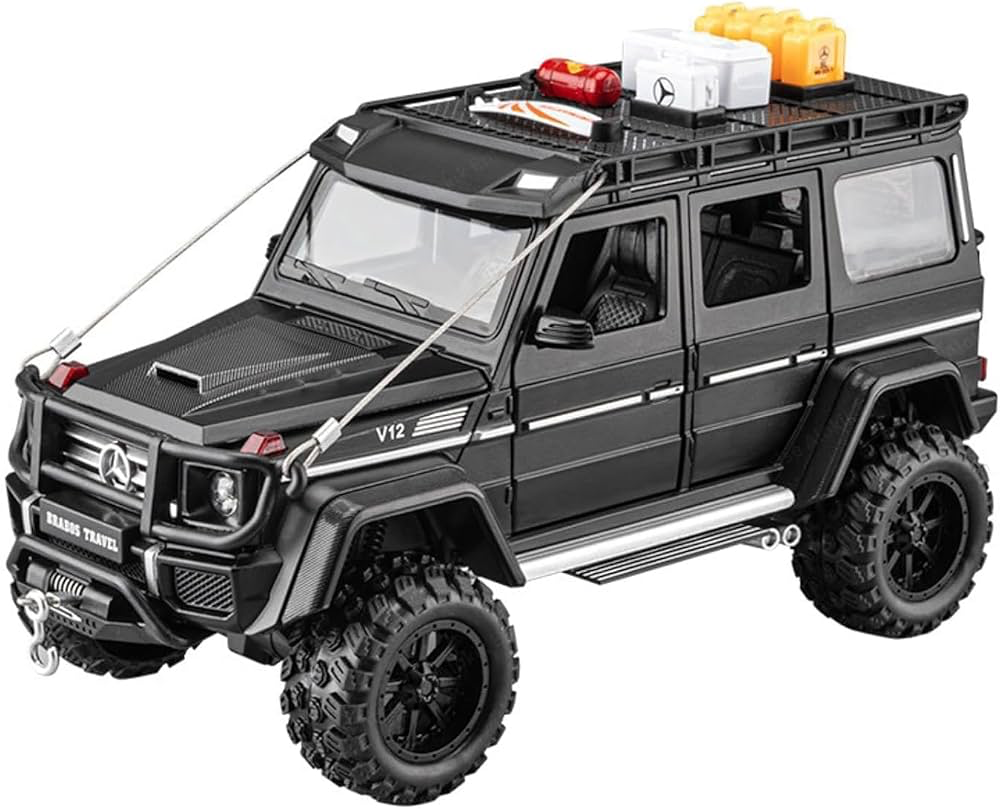 Die-Cast 1:24 Scale Alloy Off-Road Model Car with Sound, Light & Pull-Back Function