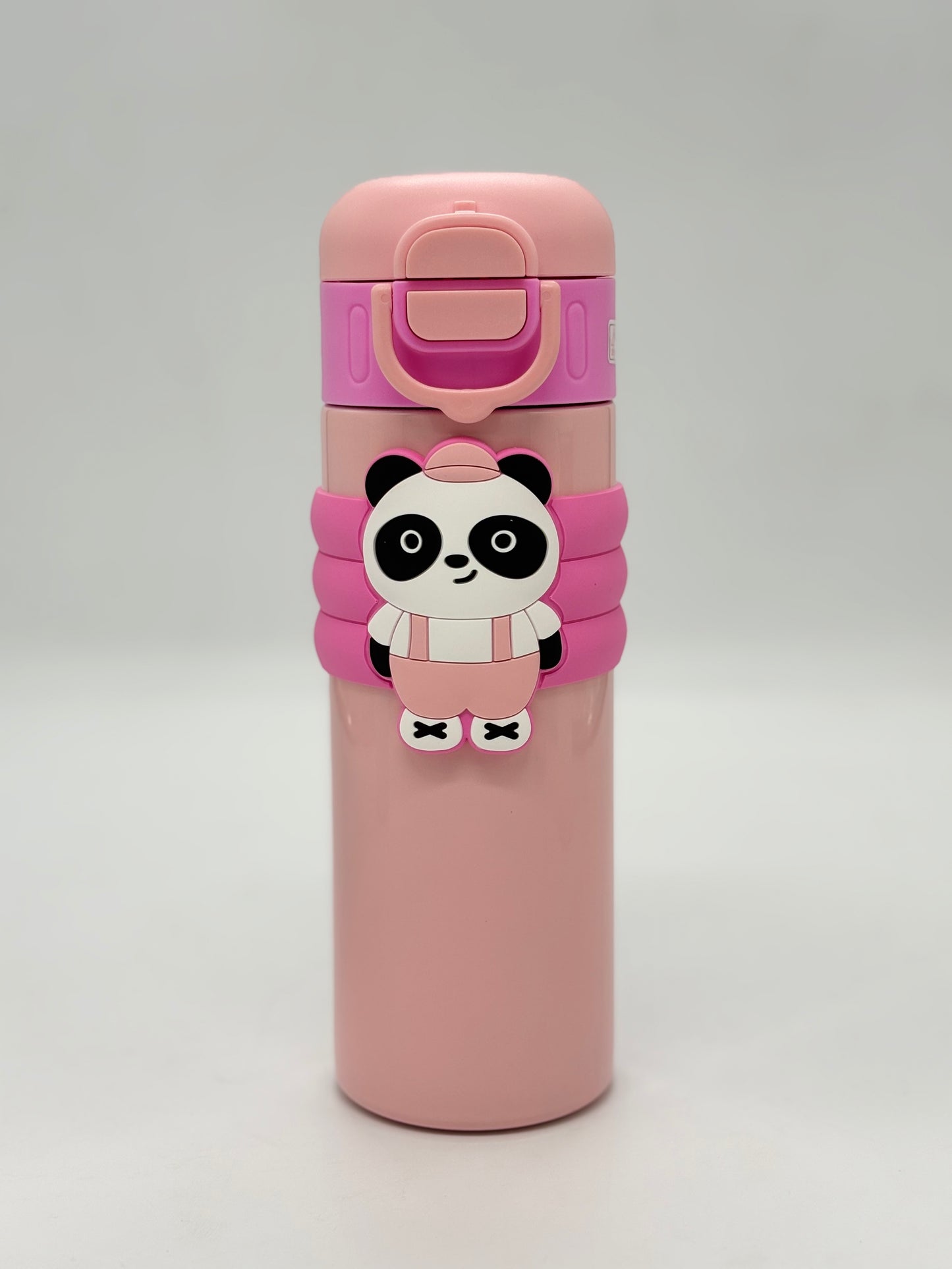 Panda Character Insulated Sipper Bottle 520ml with Silicone Band