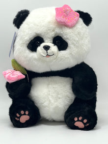 Panda with Pink Flower 36cm Soft Toy