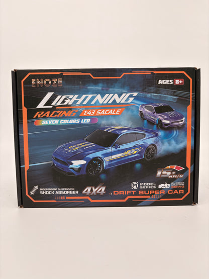 Lightning Fast 1:43 Remote Control Drift Car with 7 Color LED