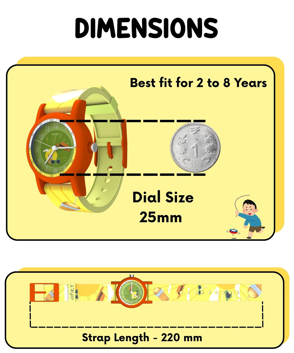SPIKY Kids Analog Watch Water Resistant