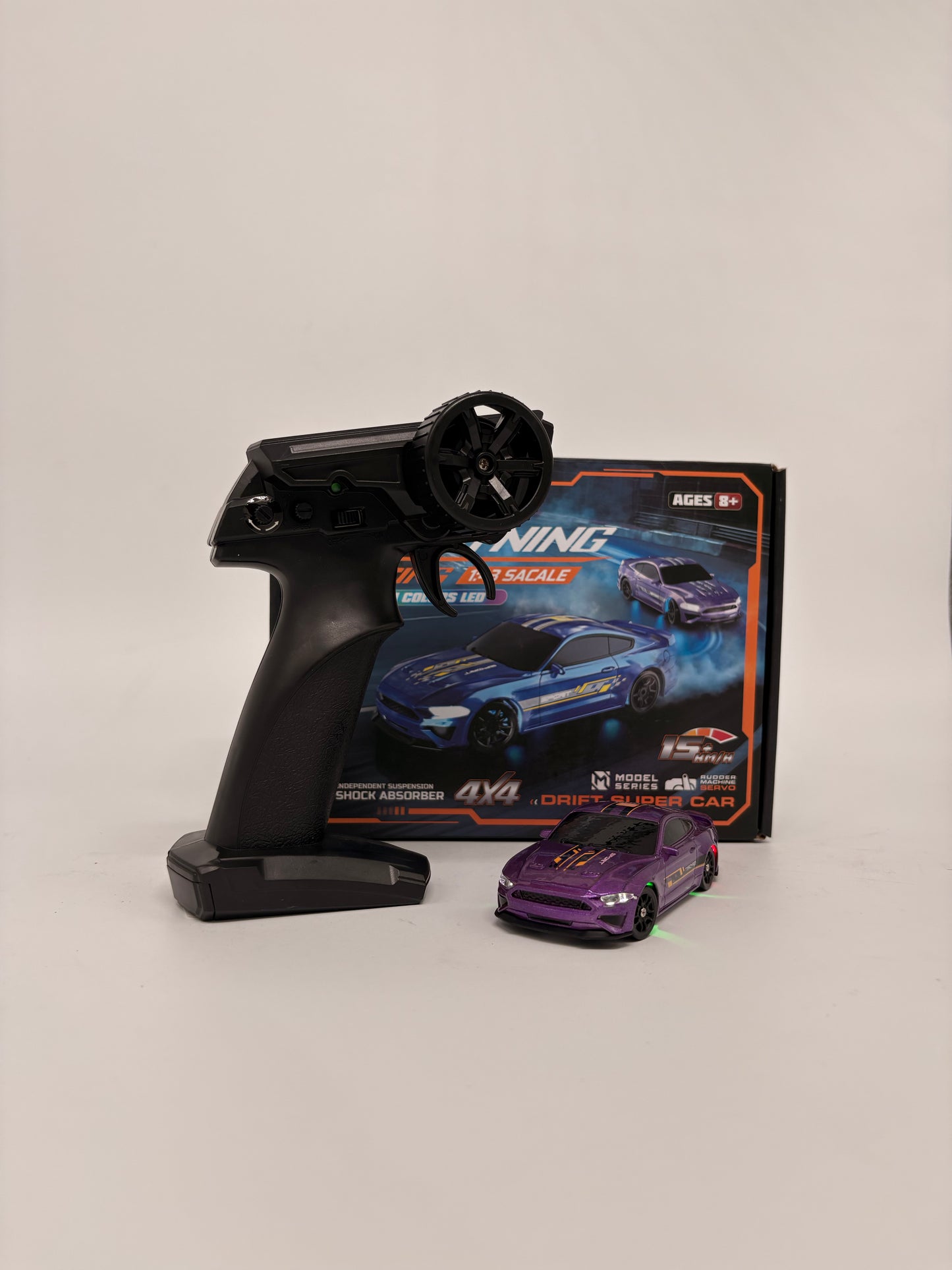 Lightning Fast 1:43 Remote Control Drift Car with 7 Color LED