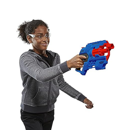 NERF Alpha Strike Hammerstorm Blaster with Hammer-Priming Action, 8-Dart Drum, 8 Darts, Multicolor, 8Y+
