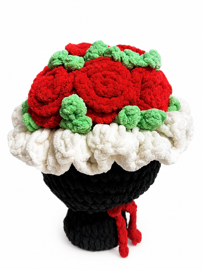 Handmade Crochet Rose Bouquet